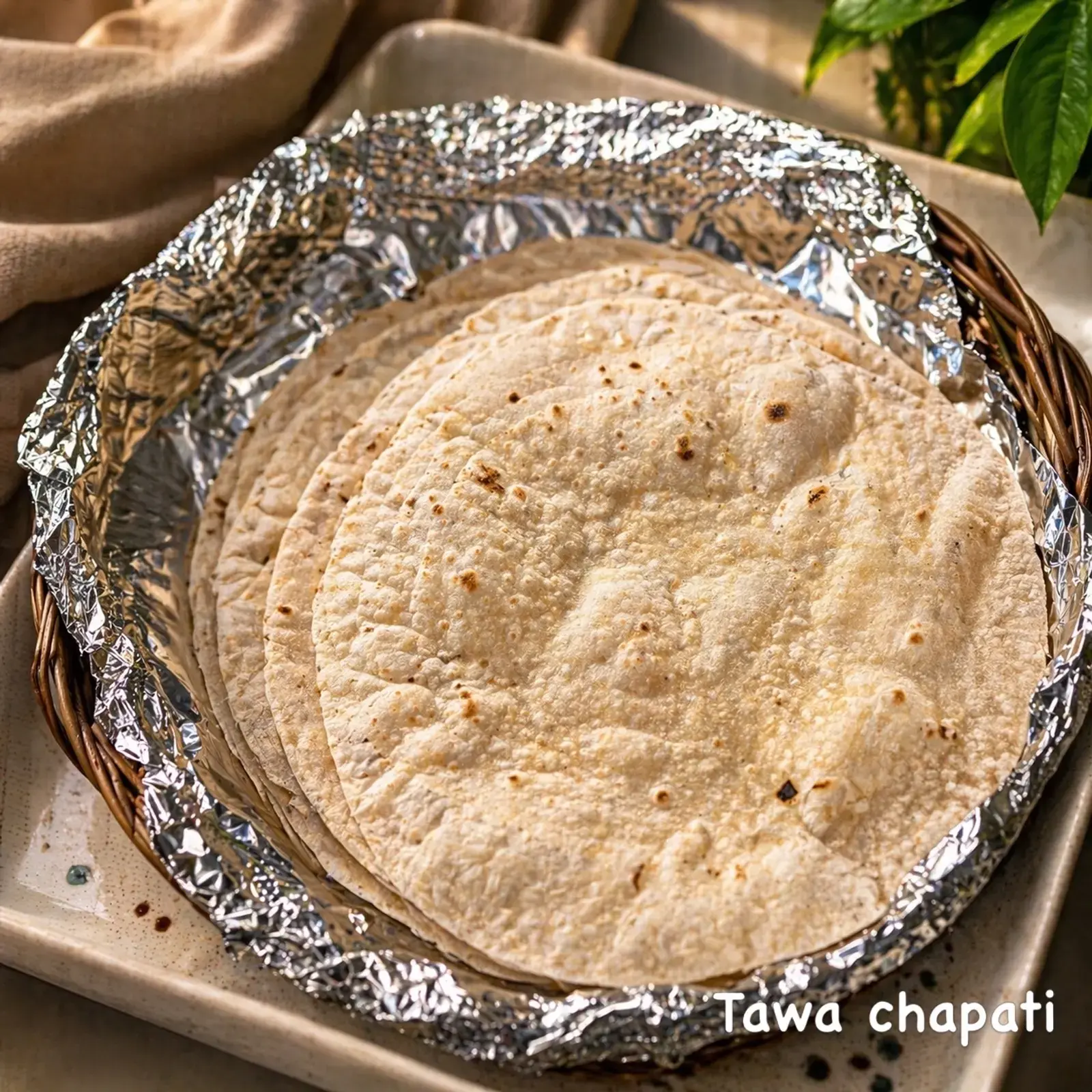 Stack of tawa butter rotis