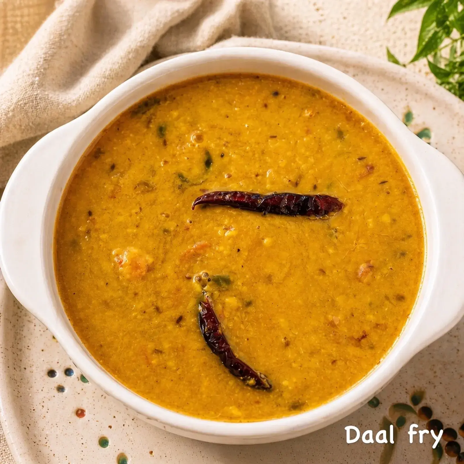 Bowl of dal tadka