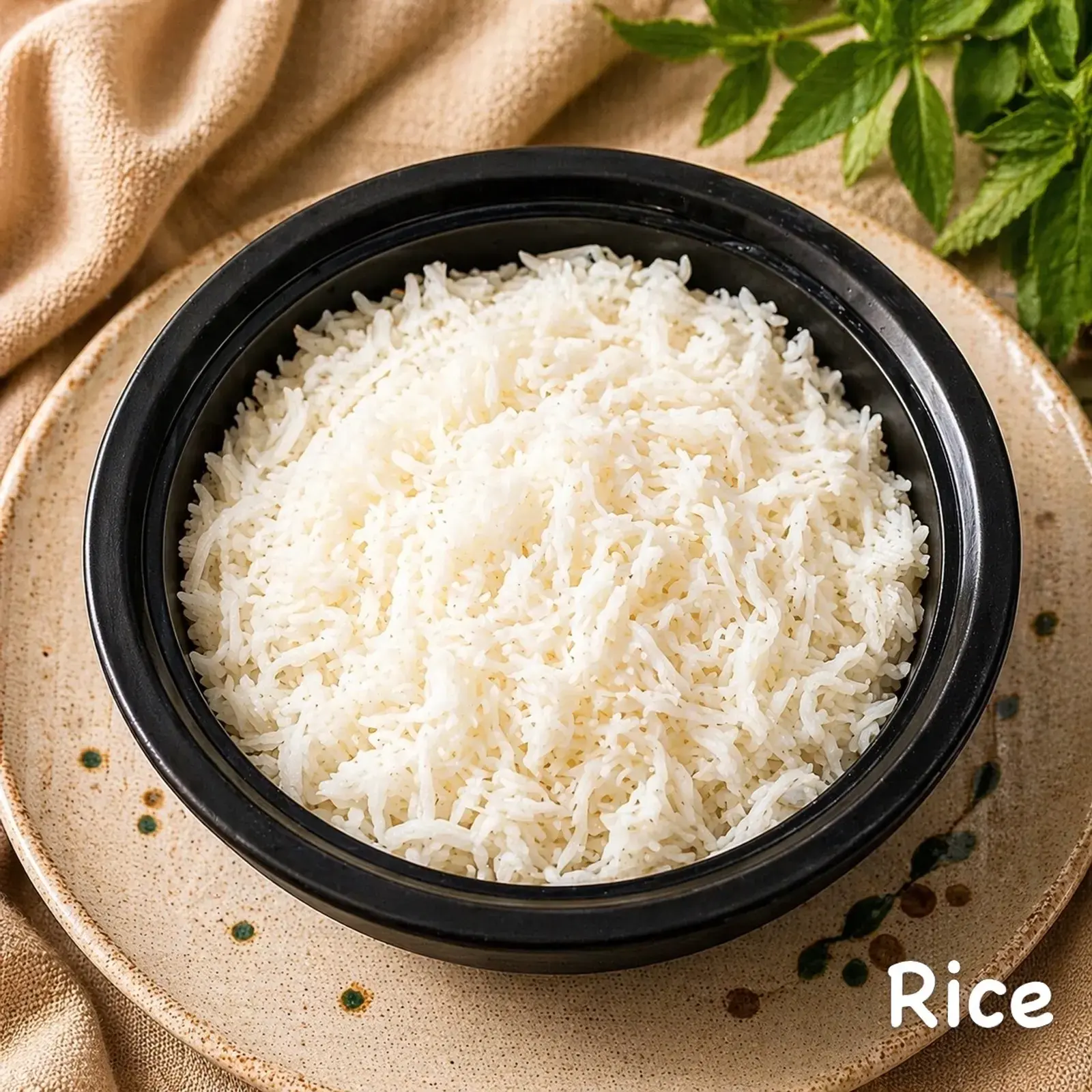 Bowl of steamed plain rice