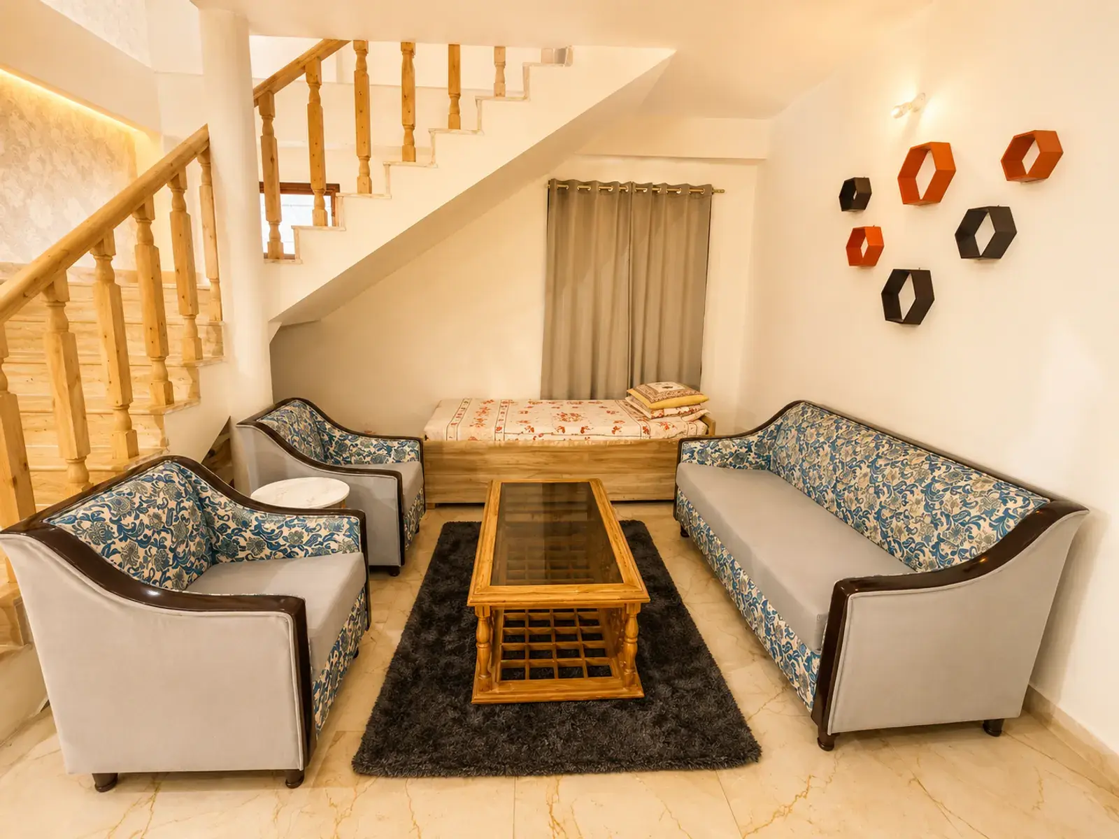 Close-up of a living area at Noon Villa